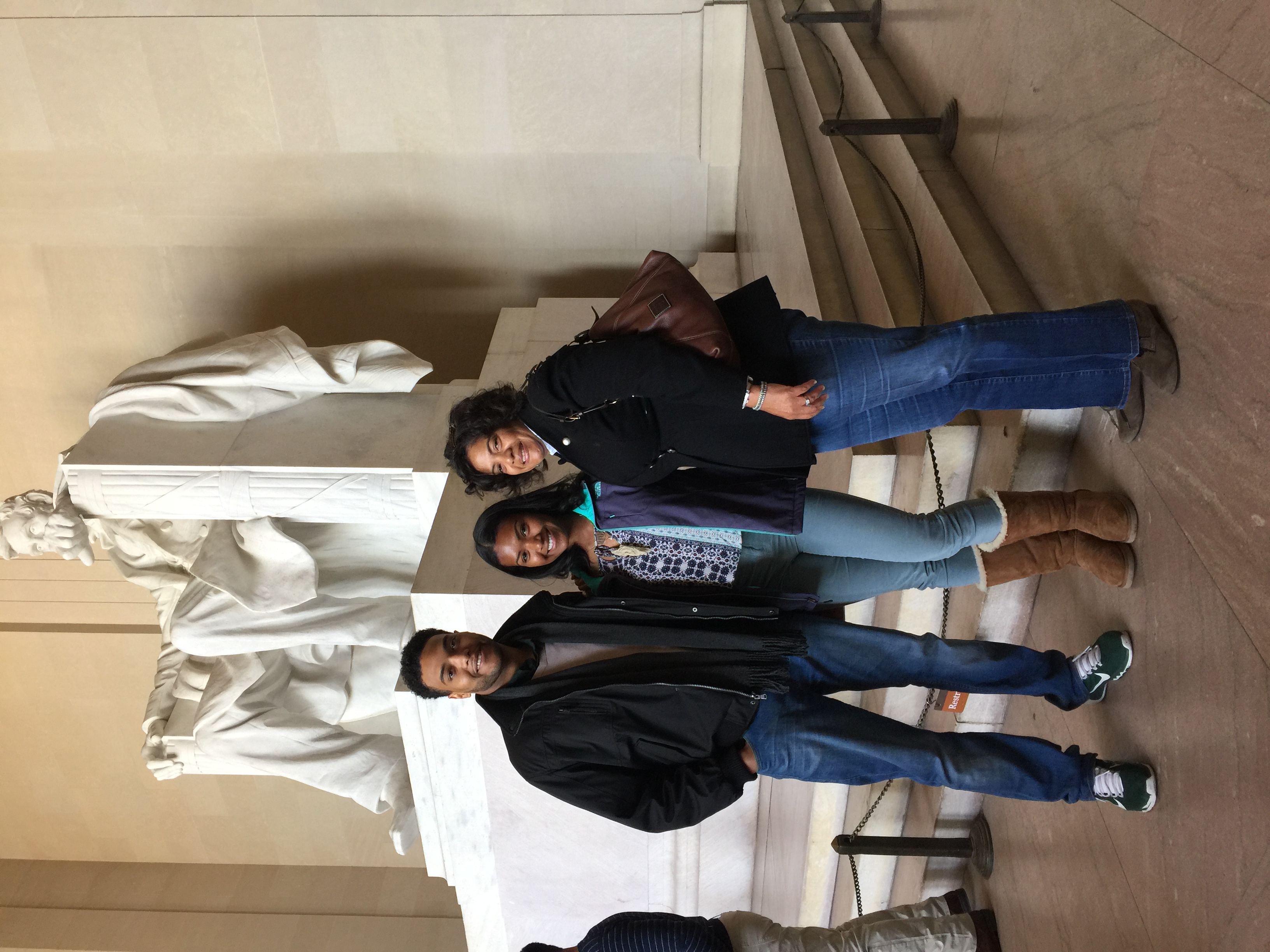 Photo in front of Lincoln Memorial